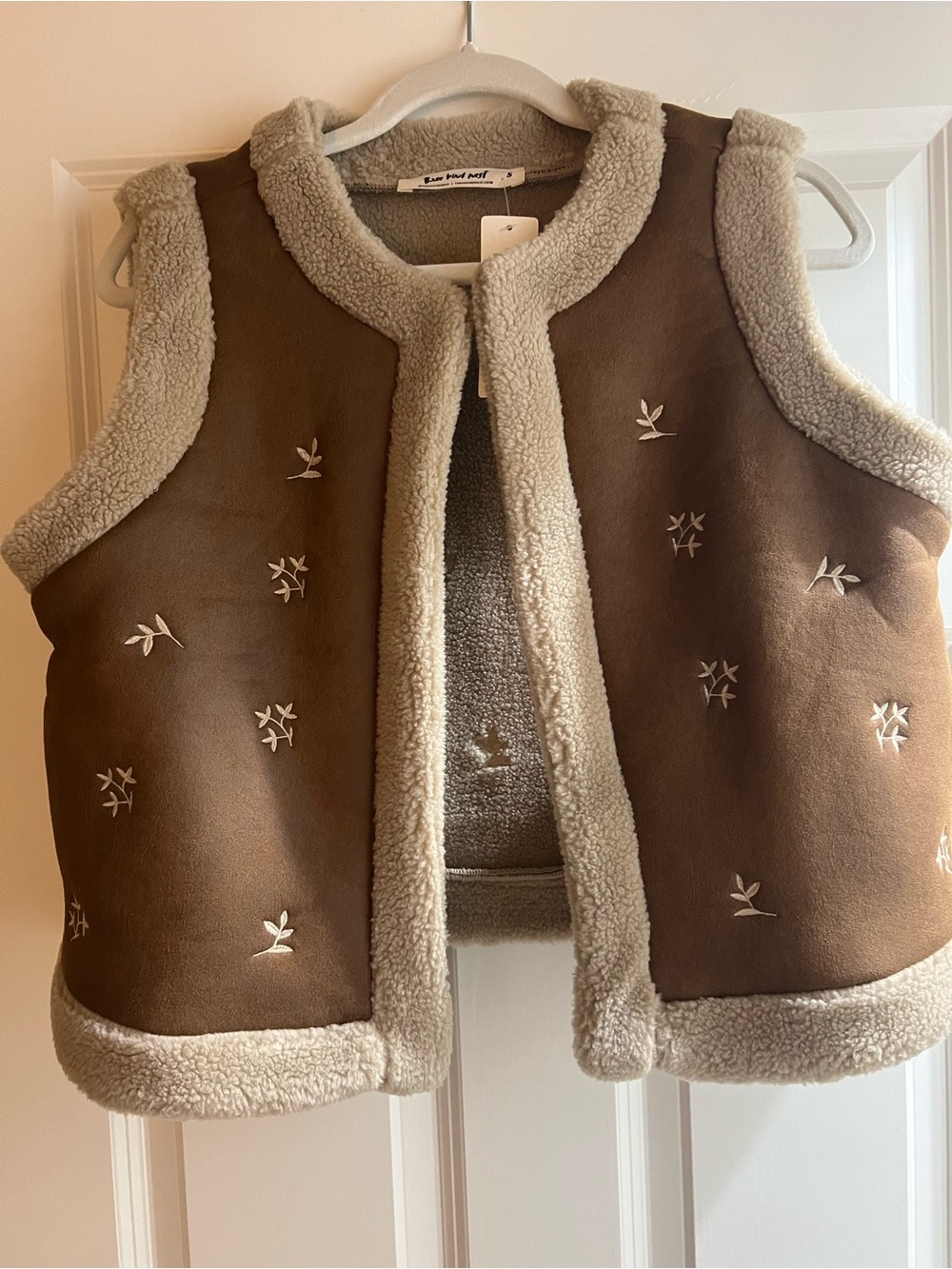 Three Bird Nest Boho 70’s Faux Suede & Sherpa Vest